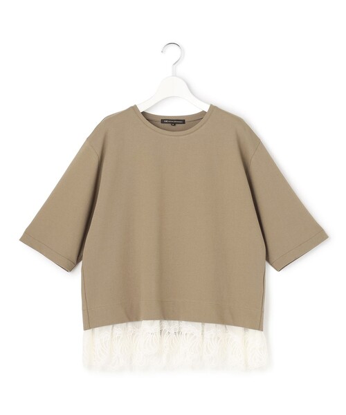 23区(ニジュウサンク)の「レースヘムレイヤード コンビ カットソー(Tシャツ/カットソー・レディース・ベージュ系/グレー系/オリーブ系・38)」の9枚目の写真