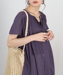Fanaka | シルケットボイル前開きワンピース 半袖(ワンピース)