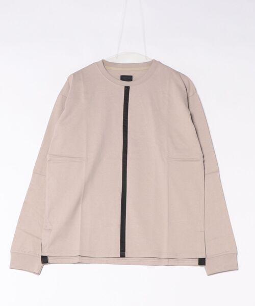 ARCHIVER(アーカイバ)の「/MMMM/シルキーコットン セパレートライン ロンT(Tシャツ/カットソー・メンズ・グレイッシュベージュ・LARGE)」の1枚目の写真