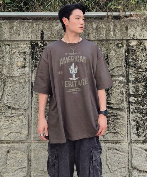 CARGOBROS(カーゴブロス)の「(ビッグサイズ) ヘリテージカクタスグラフィック半袖Tシャツ (ブラック)(Tシャツ/カットソー・メンズ・その他・FREE)」の10枚目の写真