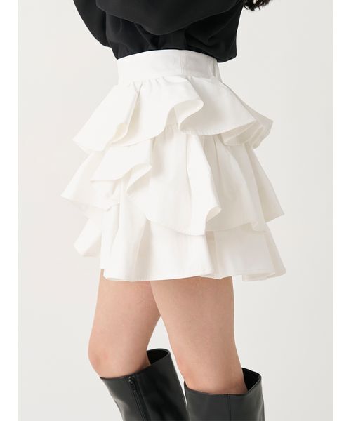 SNIDEL（スナイデル）の「フリルミニスカショーパン（その他パンツ・レディース・インディゴブルー/ブラック/ホワイト・0/1）」の11枚目の写真