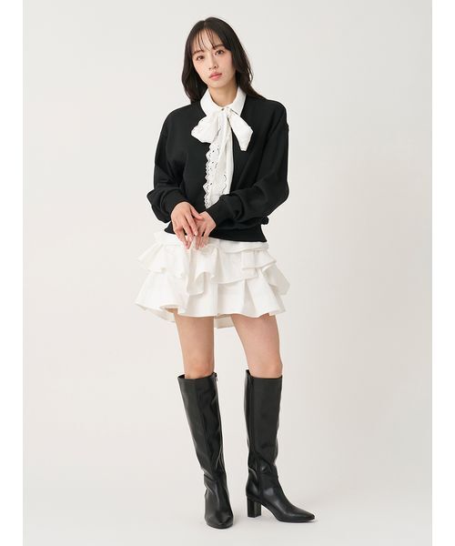 SNIDEL（スナイデル）の「フリルミニスカショーパン（その他パンツ・レディース・インディゴブルー/ブラック/ホワイト・0/1）」の14枚目の写真
