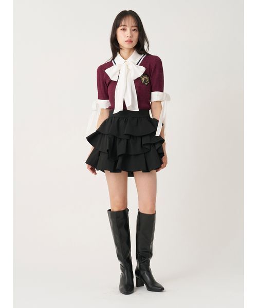 SNIDEL（スナイデル）の「フリルミニスカショーパン（その他パンツ・レディース・インディゴブルー/ブラック/ホワイト・0/1）」の16枚目の写真