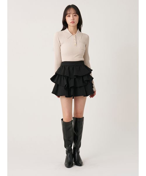 SNIDEL（スナイデル）の「フリルミニスカショーパン（その他パンツ・レディース・インディゴブルー/ブラック/ホワイト・0/1）」の20枚目の写真