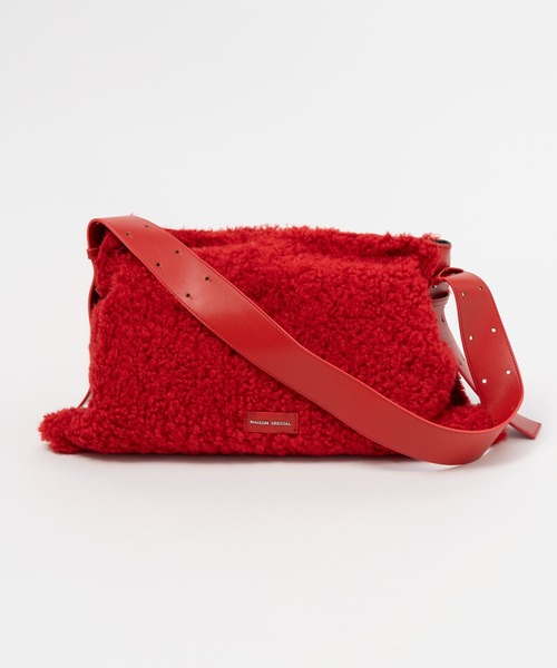 MAISON SPECIAL(メゾンスペシャル)の「【2026Autumn PRE-ORDER】Fur Like Square Tote Bag/ファーライクスクエアトートバッグ(トートバッグ・レディース・ブラウン/ブルー/レッド/マルチ・FREE)」の3枚目の写真