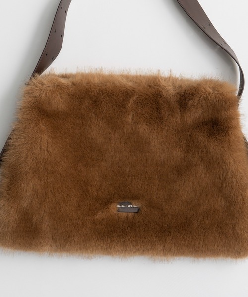 MAISON SPECIAL(メゾンスペシャル)の「【2026Autumn PRE-ORDER】Fur Like Square Tote Bag/ファーライクスクエアトートバッグ(トートバッグ・レディース・ブラウン/ブルー/レッド/マルチ・FREE)」の14枚目の写真