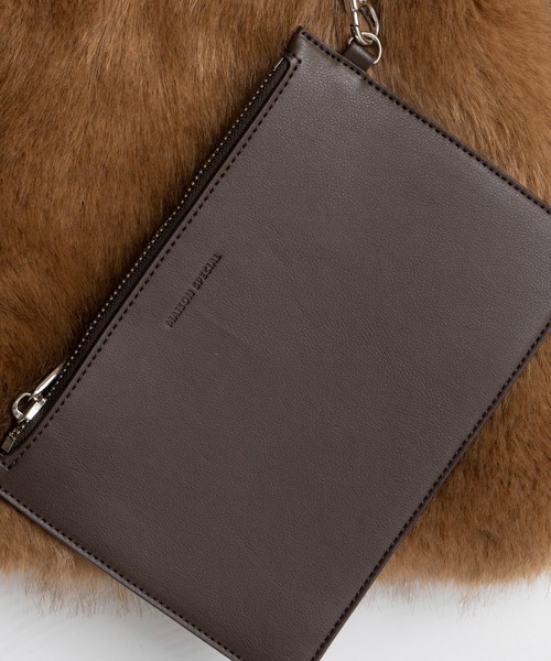 MAISON SPECIAL(メゾンスペシャル)の「【2026Autumn PRE-ORDER】Fur Like Square Tote Bag/ファーライクスクエアトートバッグ(トートバッグ・レディース・ブラウン/ブルー/レッド/マルチ・FREE)」の17枚目の写真