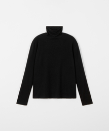Warm turtleneck T-shirt / BLACK