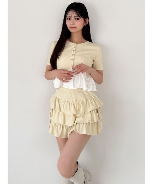 RESEXXY(リゼクシー)の「テレコフリルショートパンツ(その他パンツ・レディース・ブラック/イエロー/チャコールグレー・FREE)」の12枚目の写真