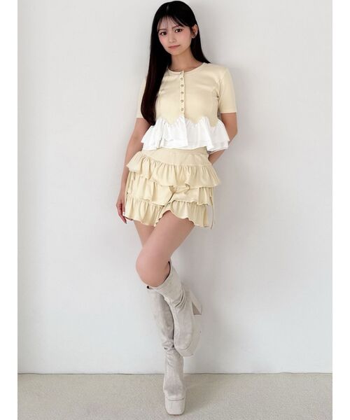 RESEXXY(リゼクシー)の「テレコフリルショートパンツ(その他パンツ・レディース・ブラック/イエロー/チャコールグレー・FREE)」の14枚目の写真