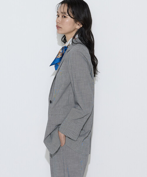 COMME CA(コムサ)の「〔 TALLサイズ 〕 ストレッチミニ千鳥 ジャケット(テーラードジャケット・レディース・ベージュ系その他・13号/15号)」の5枚目の写真