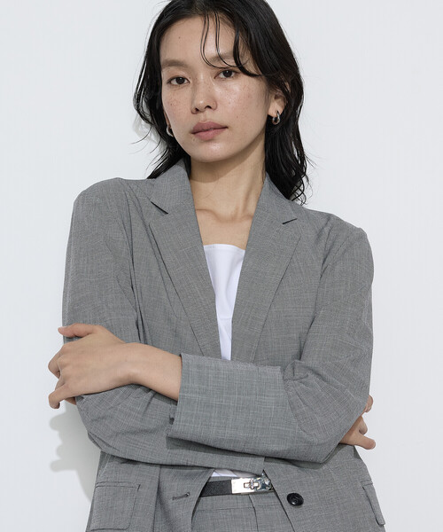 COMME CA(コムサ)の「〔 TALLサイズ 〕 ストレッチミニ千鳥 ジャケット(テーラードジャケット・レディース・ベージュ系その他・13号/15号)」の9枚目の写真