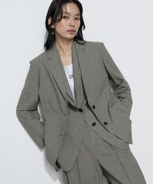 COMME CA(コムサ)の「〔 TALLサイズ 〕 ストレッチミニ千鳥 ジャケット(テーラードジャケット・レディース・ベージュ系その他・13号/15号)」の22枚目の写真