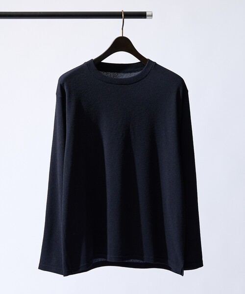 ABAHOUSE GRAY(アバハウスグレイ)の「【アンサンブル対応】ピケパイル プルオーバー(Tシャツ/カットソー・メンズ・ネイビー・46/48)」の2枚目の写真