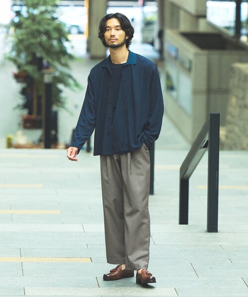 ABAHOUSE GRAY(アバハウスグレイ)の「【アンサンブル対応】ピケパイル プルオーバー(Tシャツ/カットソー・メンズ・ネイビー/ブラウン/ホワイト/チャコールグレー・46/48)」の13枚目の写真