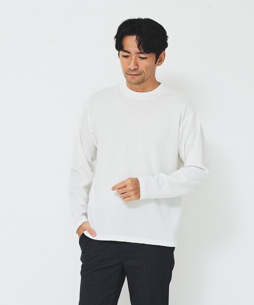 ABAHOUSE GRAY(アバハウスグレイ)の「【アンサンブル対応】ピケパイル プルオーバー(Tシャツ/カットソー・メンズ・ネイビー/ブラウン/ホワイト/チャコールグレー・46/48)」の17枚目の写真