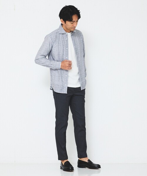 ABAHOUSE GRAY(アバハウスグレイ)の「【アンサンブル対応】ピケパイル プルオーバー(Tシャツ/カットソー・メンズ・ネイビー/ブラウン/ホワイト/チャコールグレー・46/48)」の19枚目の写真