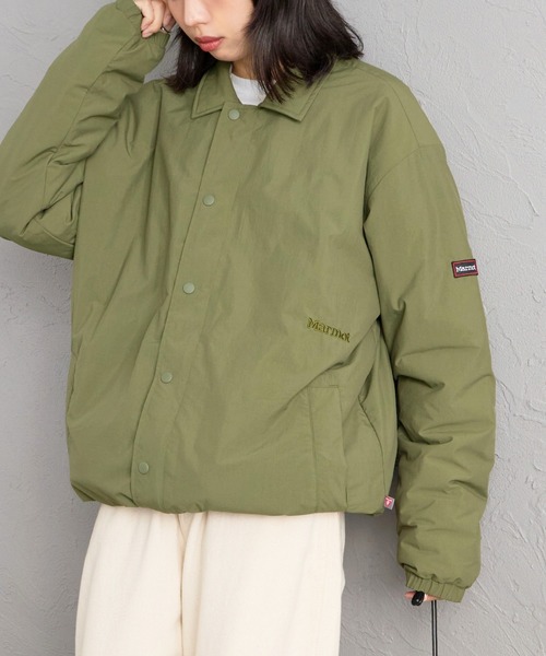 MARMOT（マーモット）の「【WEB先行予約】[Marmot/マーモット] 別注 プリマロフト 中綿入りコーチジャケット（その他アウター・レディース・チャコール/ブラック/カーキ・S/M/L/XL）」の3枚目の写真