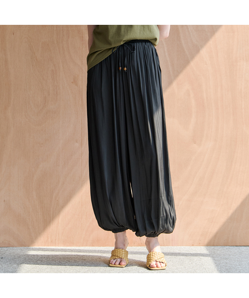 MAXZA(マージャコレクション)の「ビーズストリングバンディングハレムパンツ(その他パンツ・レディース・グレー/ブラック/カーキ・FREE)」の2枚目の写真