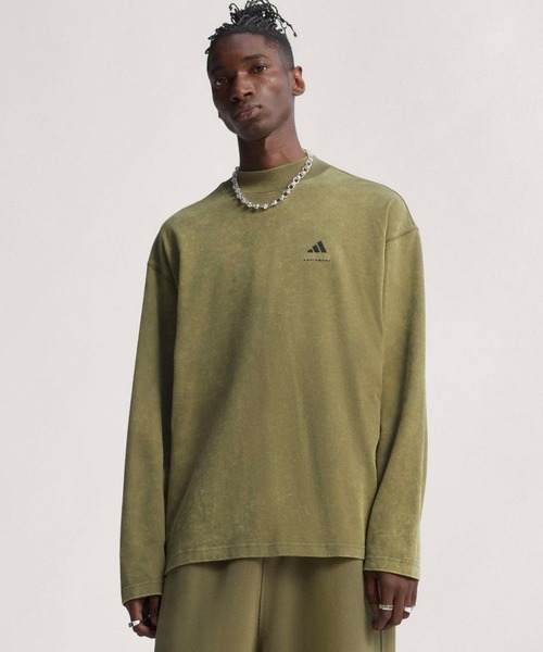 adidas(アディダス)の「adidas EQT グラフィック長袖Tシャツ / ロンT / アディダスオリジナルス adidas Originals(Tシャツ/カットソー・メンズ・カーキ・X-LARGE/SMALL/X-SMALL/MEDIUM/LARGE/XX-LARGE)」の2枚目の写真