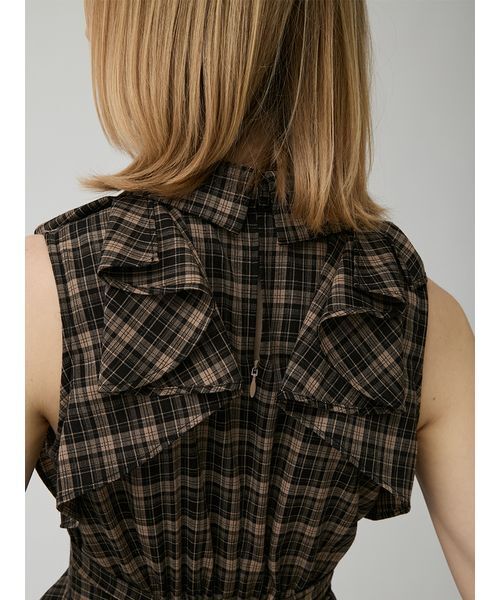 LILY BROWN(リリーブラウン)の「ラッフルフリルペプラムシャツワンピース(ワンピース・レディース・ブラウン/グリーン/ホワイト・0/1)」の11枚目の写真
