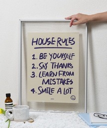 F&D : "House Rules”ポスター(シルバーフレーム)
