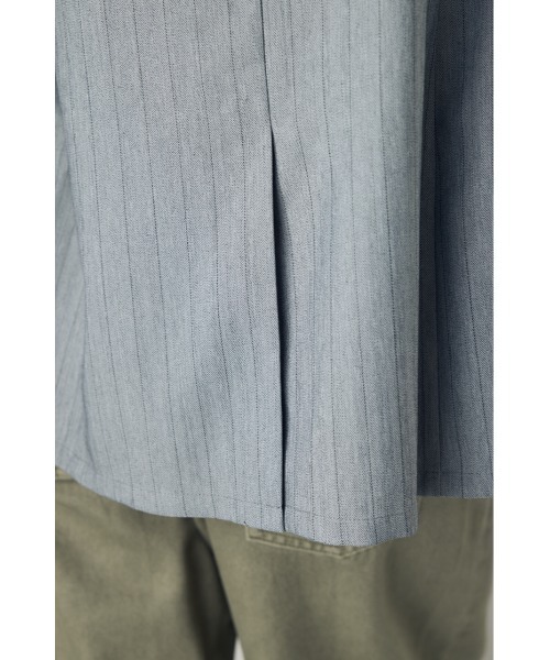 AZUL by moussy(アズールバイマウジー)の「【セットアップ対応】ストライプテーラードジレ 秋服 夏服 ベスト マニッシュ 羽織り(ベスト・レディース・グレー系その他/ベージュ系その他・FREE)」の10枚目の写真