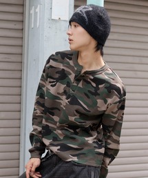 WEGO | WEGO/【26年秋冬新作】ワッフルヘンリーネックT(Tシャツ/カットソー)