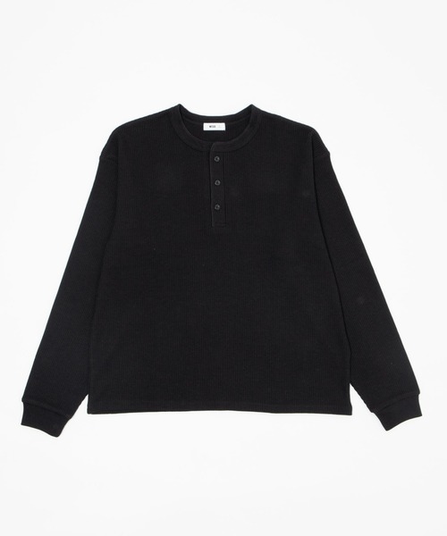 WEGO(ウィゴー)の「WEGO/【26年秋冬新作】ワッフルヘンリーネックT(Tシャツ/カットソー・メンズ・グリーン系その他/ブラック系その他/ホワイト/ブラック・MEDIUM/LARGE)」の21枚目の写真