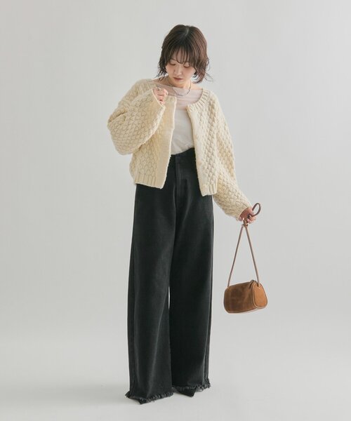 mystic(ミスティック)の「【ZOZO限定REVIVAL】26AWポコポコニットカーディガン(カーディガン/ボレロ・レディース・ブルー/チャコールグレー/ブラウン/アイボリー/レッド・FREE)」の15枚目の写真