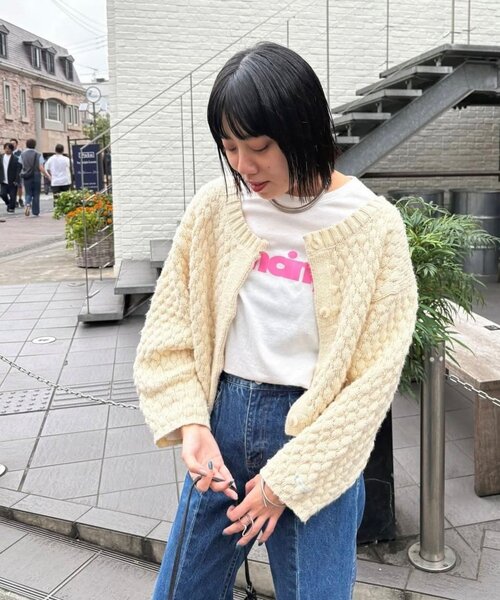 mystic(ミスティック)の「【ZOZO限定REVIVAL】26AWポコポコニットカーディガン(カーディガン/ボレロ・レディース・ブルー/チャコールグレー/ブラウン/アイボリー/レッド・FREE)」の20枚目の写真