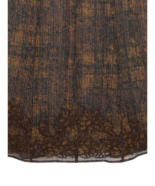 Ameri（アメリ）の「VINTAGE CHECK EMBROIDERY LONG CAMISOLE（キャミソール・レディース・ベージュ/ブラウン・SMALL/MEDIUM）」の5枚目の写真