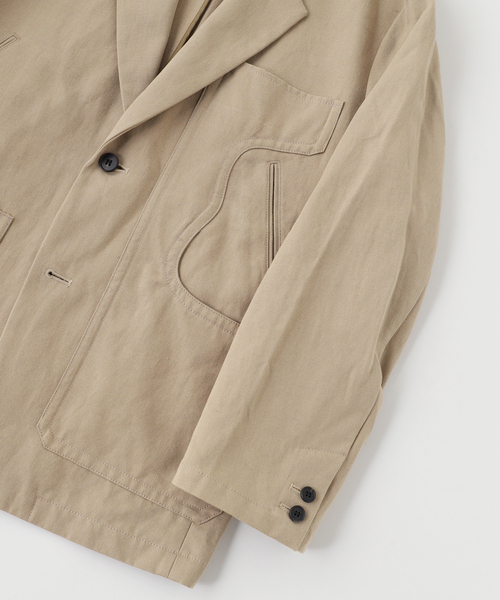 MATSUFUJI(マツフジ)の「MATSUFUJI / マツフジ CL2B WORK JACKET(テーラードジャケット・メンズ・ベージュ・2)」の3枚目の写真