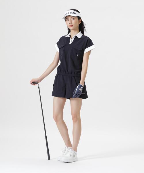 PEARLY GATES(パーリーゲイツ)の「ストレッチサッカージャガードショートパンツ(その他パンツ・レディース・ネイビー・SMALL/LARGE/MEDIUM)」の2枚目の写真
