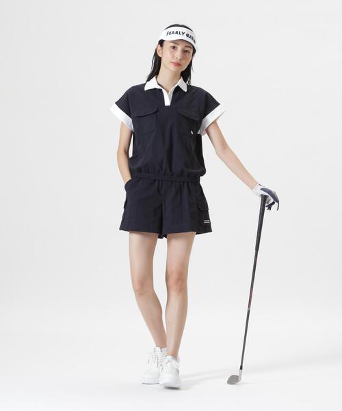 PEARLY GATES(パーリーゲイツ)の「ストレッチサッカージャガードショートパンツ(その他パンツ・レディース・ネイビー・SMALL/LARGE/MEDIUM)」の3枚目の写真