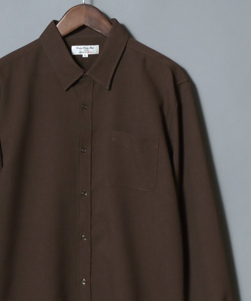 ANPAS(アンパス)の「Japanese-Made Tropical Washer Long-Sleeve Shirt / 国産 トロワッシャー長袖シャツ メンズ レギュラーカラー 日本製(シャツ/ブラウス・メンズ・ホワイト/ブラウン/チャコール・M/L)」の3枚目の写真