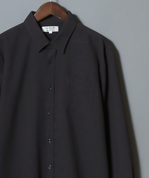 ANPAS(アンパス)の「Japanese-Made Tropical Washer Long-Sleeve Shirt / 国産 トロワッシャー長袖シャツ メンズ レギュラーカラー 日本製(シャツ/ブラウス・メンズ・ホワイト/ブラウン/チャコール・M/L)」の2枚目の写真