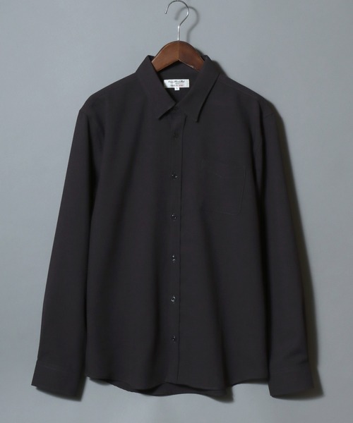 ANPAS(アンパス)の「Japanese-Made Tropical Washer Long-Sleeve Shirt / 国産 トロワッシャー長袖シャツ メンズ レギュラーカラー 日本製(シャツ/ブラウス・メンズ・ホワイト/ブラウン/チャコール・M/L)」の15枚目の写真