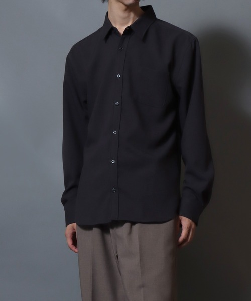ANPAS(アンパス)の「Japanese-Made Tropical Washer Long-Sleeve Shirt / 国産 トロワッシャー長袖シャツ メンズ レギュラーカラー 日本製(シャツ/ブラウス・メンズ・ホワイト/ブラウン/チャコール・M/L)」の18枚目の写真