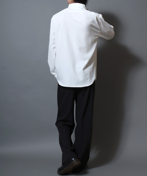 ANPAS(アンパス)の「Japanese-Made Tropical Washer Long-Sleeve Shirt / 国産 トロワッシャー長袖シャツ メンズ レギュラーカラー 日本製(シャツ/ブラウス・メンズ・ホワイト/ブラウン/チャコール・M/L)」の13枚目の写真