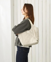 ルートート / ツイード キルティング トートバッグ 仕切り 自立 肩掛け 上品 LT.ラウンド.パルーティ.キルト-F