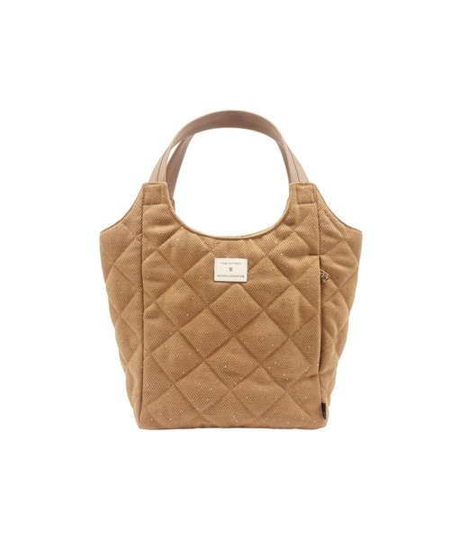 ROOTOTE(ルートート)の「ルートート / ツイード キルティング トートバッグ 仕切り 自立 肩掛け 上品 LT.ラウンド.パルーティ.キルト-F(トートバッグ・レディース・ベージュ/アイボリー/ブラック・FREE)」の3枚目の写真