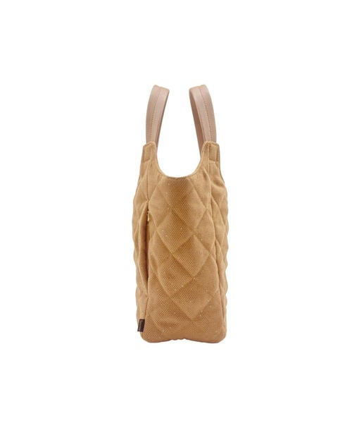 ROOTOTE(ルートート)の「ルートート / ツイード キルティング トートバッグ 仕切り 自立 肩掛け 上品 LT.ラウンド.パルーティ.キルト-F(トートバッグ・レディース・ベージュ/アイボリー/ブラック・FREE)」の5枚目の写真