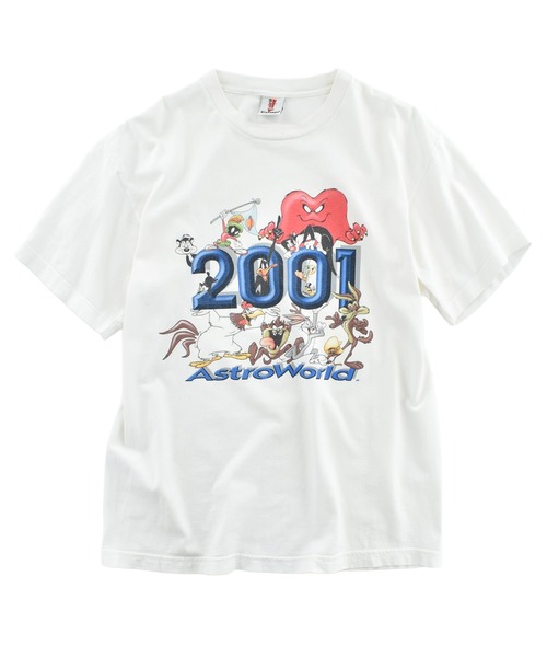 LABORATORY R(ラボラトリーアール)の「【USED】Y2K Looney Tunes “SixFlags / 2001 Astroworld” キャラクター Tシャツ(Tシャツ/カットソー・メンズ・ホワイト・MEDIUM)」の1枚目の写真