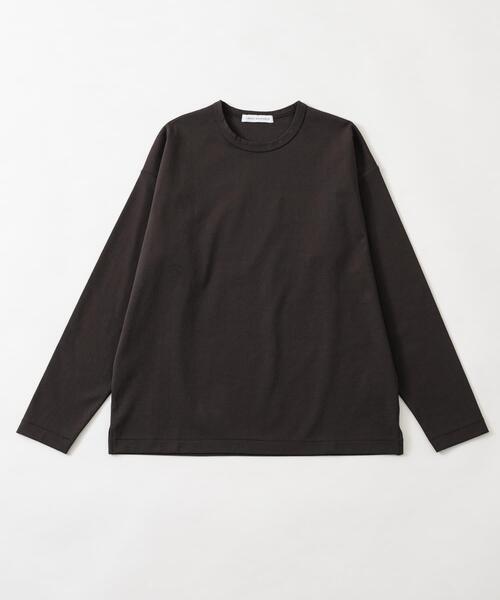 URBAN RESEARCH(アーバンリサーチ)の「COTTON NYLON SMOOTHY LONG-SLEEVE(Tシャツ/カットソー・メンズ・ダークブラウン/ブラック/グレー/ホワイト・MEDIUM/SMALL/LARGE)」の1枚目の写真