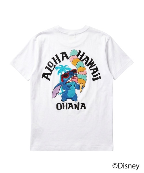 LOCALMOTION HAWAII（ローカルモーション　ハワイ）の「ハワイ＆ﾘｿﾞｰﾄｽﾃｨｯﾁｻｶﾞﾗ刺繍Tｼｬﾂ（Tシャツ/カットソー・メンズ・ネイビー/ホワイト・LARGE/X-LARGE/MEDIUM/SMALL）」の13枚目の写真