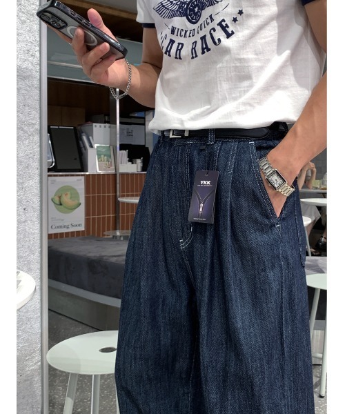 LOOKPLE（ルックプル）の「セミマッスルフィット リンガー半袖Tシャツ（ホワイト）（Tシャツ/カットソー・メンズ・ホワイト・FREE）」の8枚目の写真
