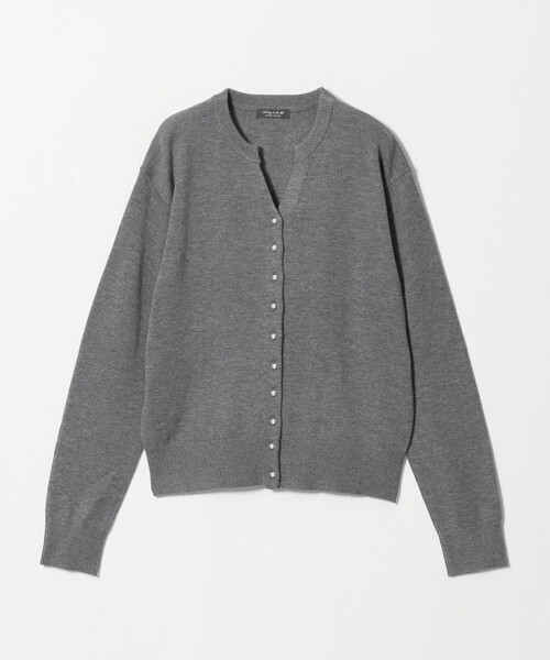 A DAY IN THE LIFE UNITED ARROWS(アデイインザライフユナイテッドアローズ)の「テンジク フェイクパールボタン キーネックニット <A DAY IN THE LIFE>(ニット/セーター・レディース・ライトグレー/ブラック/ダークグレー/コバルトブルー・FREE)」の12枚目の写真