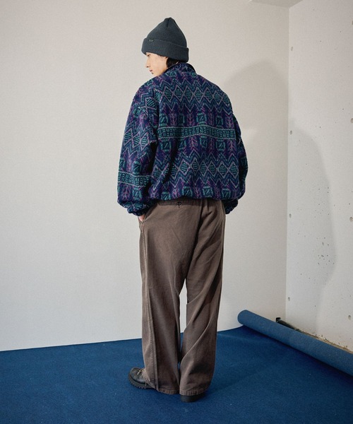 niko and...（ニコアンド）の「コットンフェードワイドチノパンツ（チノパンツ・メンズ・ブラック/ベージュ/ブラウン・LARGE/MEDIUM）」の6枚目の写真