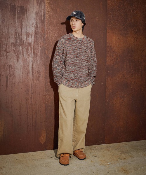 niko and...（ニコアンド）の「コットンフェードワイドチノパンツ（チノパンツ・メンズ・ブラック/ベージュ/ブラウン・LARGE/MEDIUM）」の10枚目の写真